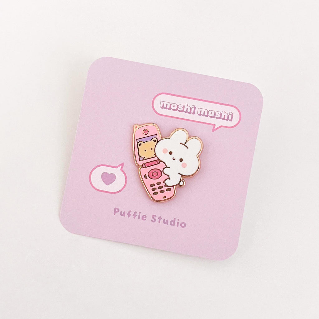 Y2K Flip Phone Enamel Pin