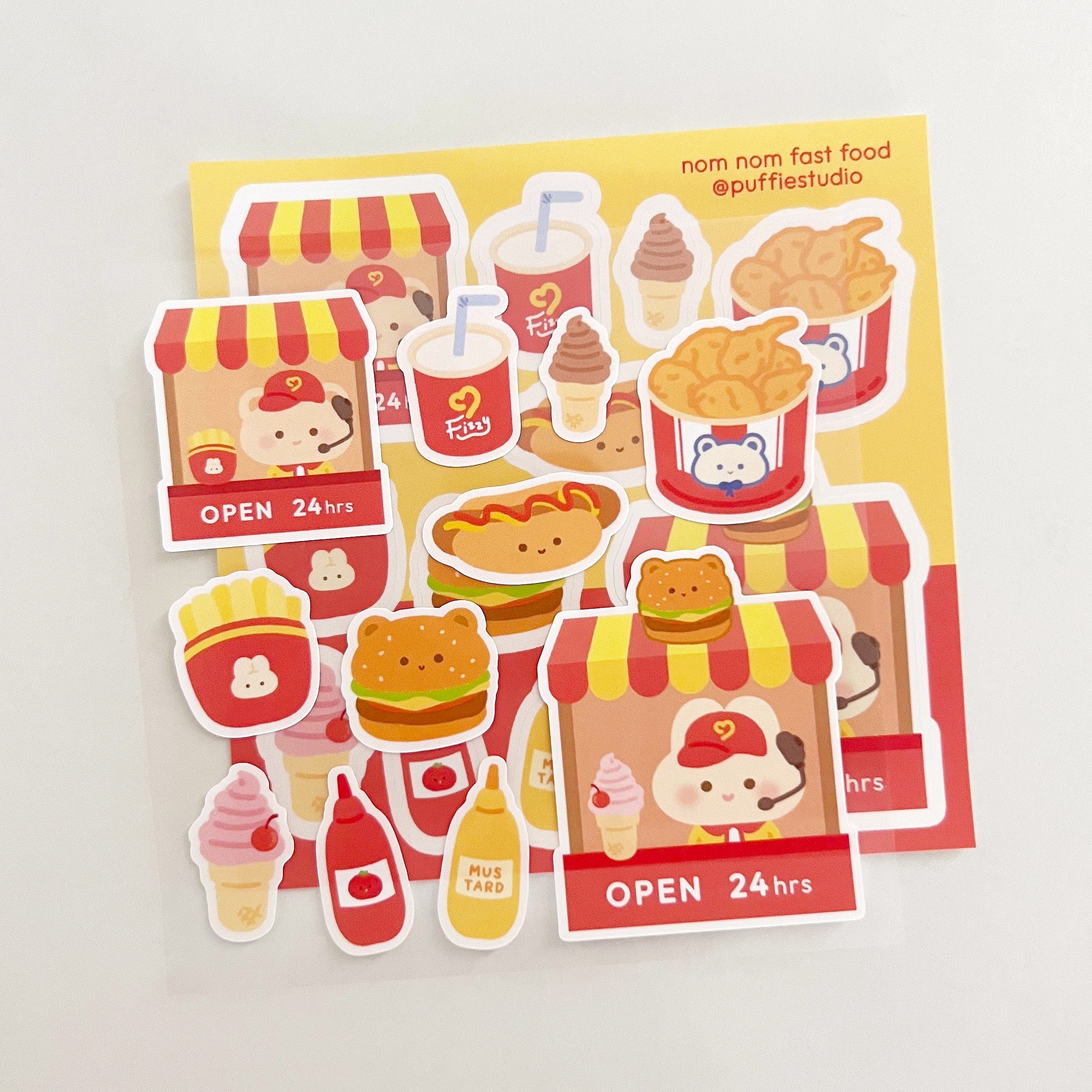 Fast Food Sticker Sheet