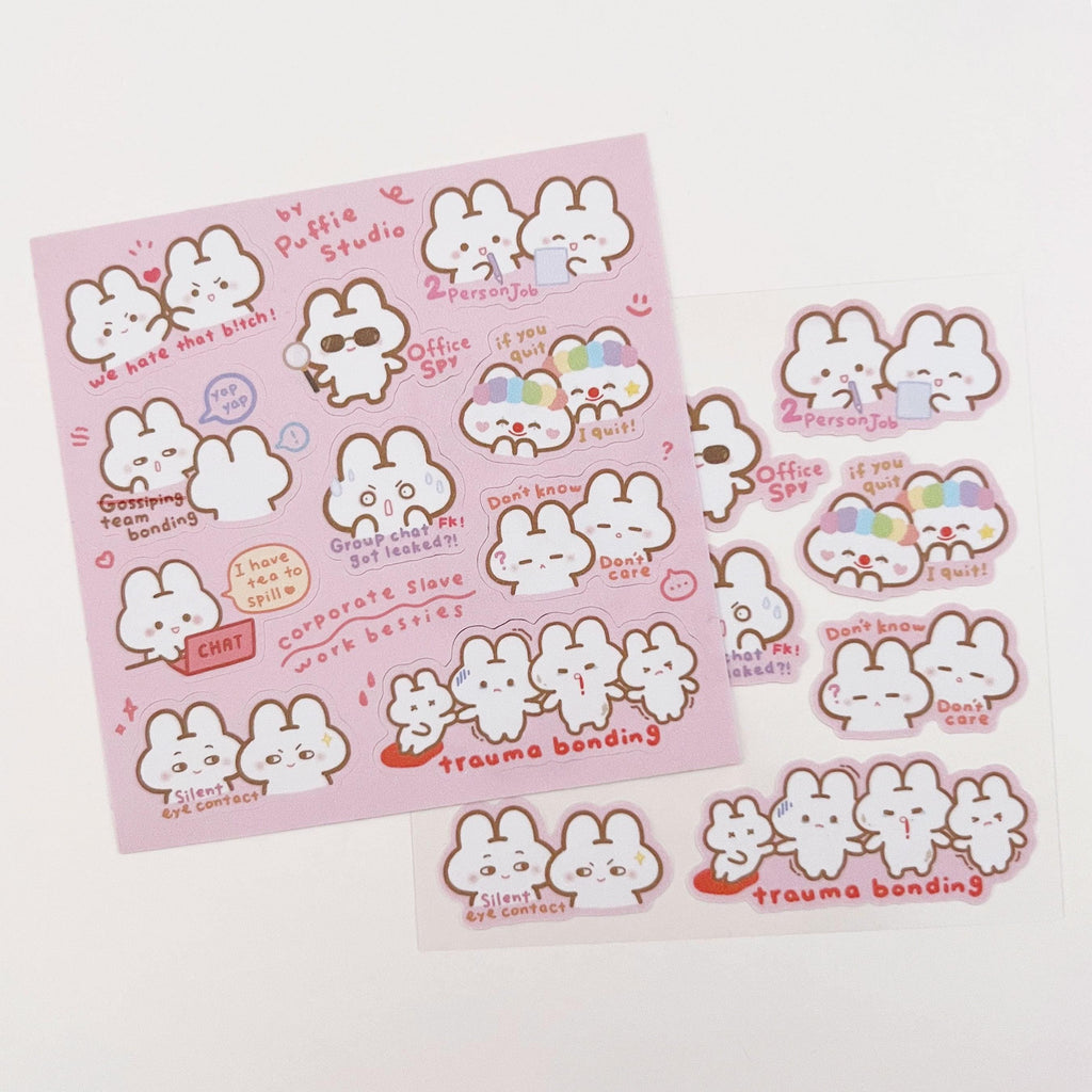 Corporate Slave [Work Besties] Sticker Sheet