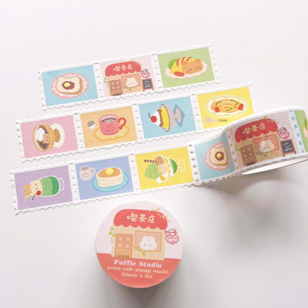 Retro Cafe (Kissaten) Stamp Washi Tape