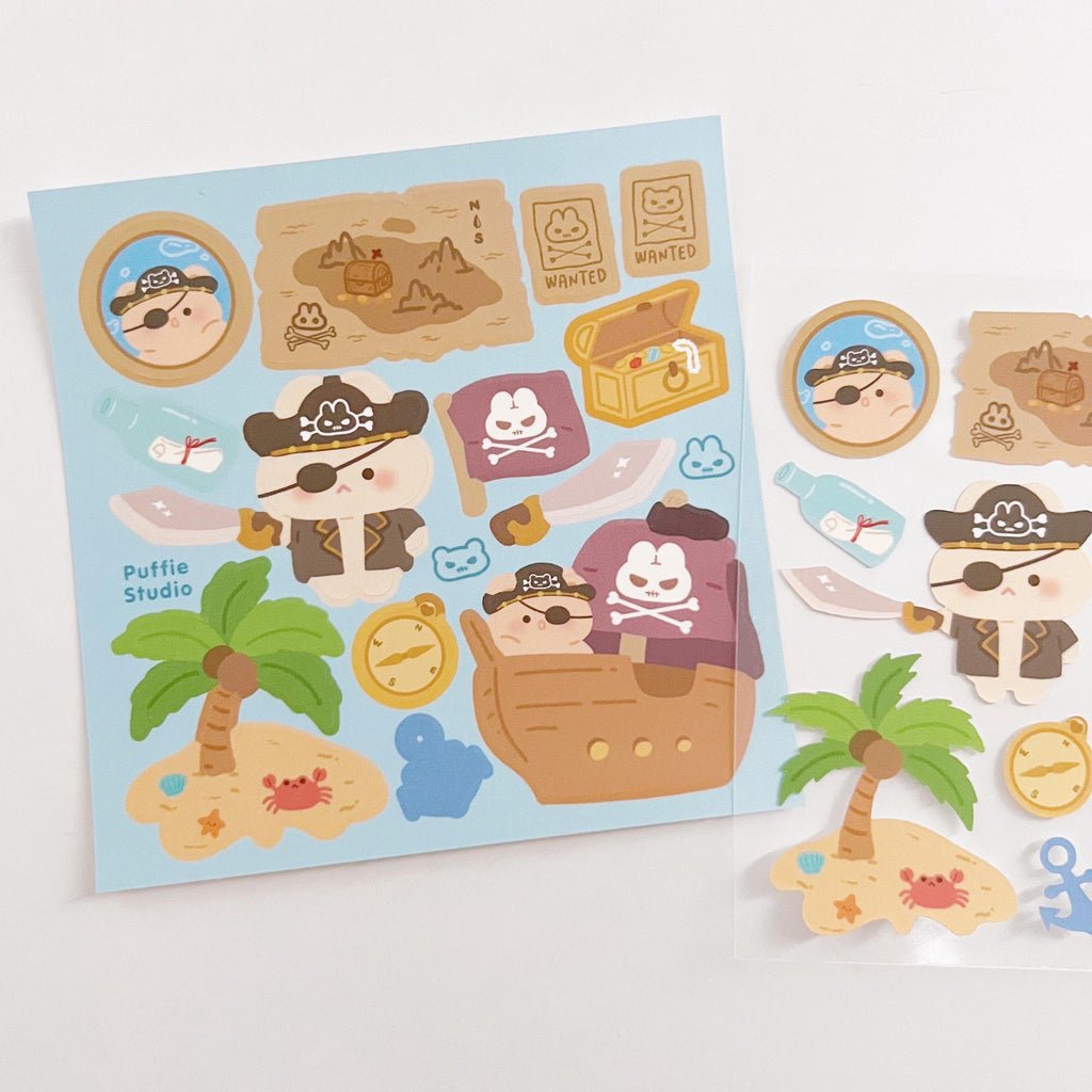 Jolly Roger Pirates Sticker Sheet