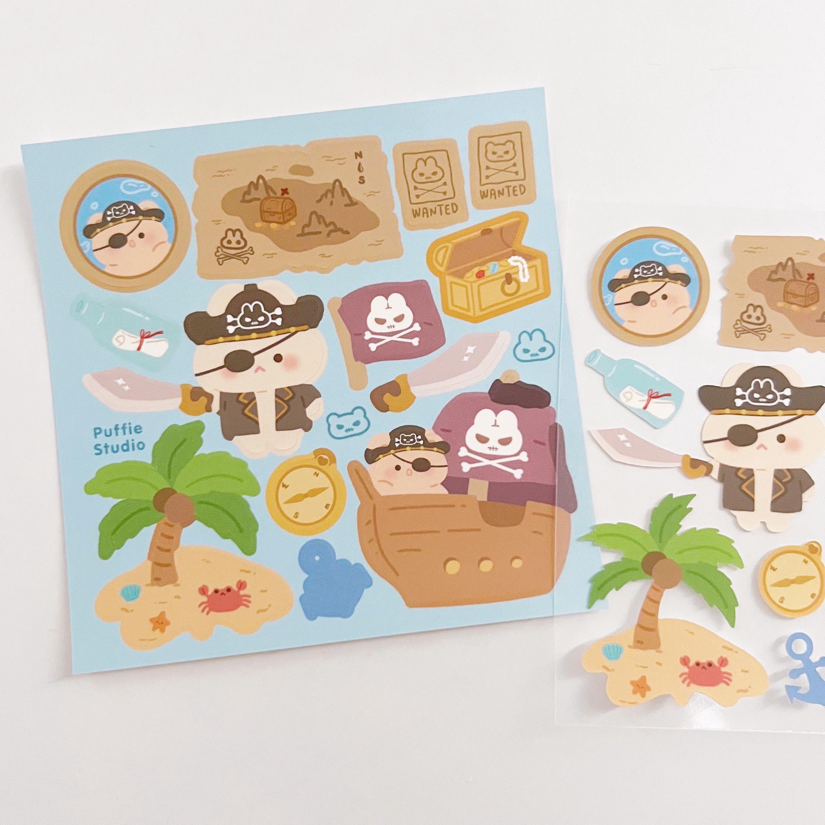 Jolly Roger Pirates Sticker Sheet