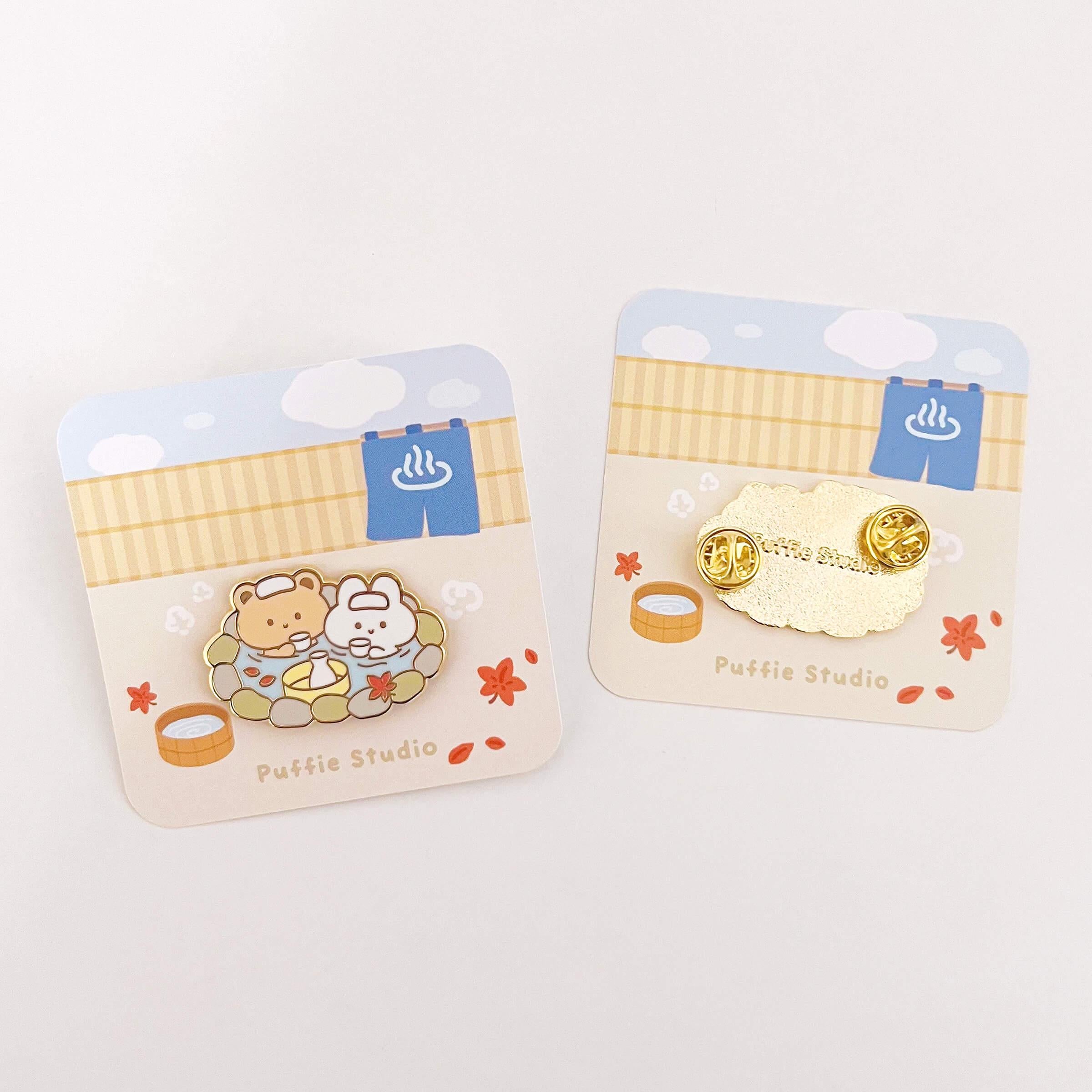 Onsen (Hot Spring) Enamel Pin