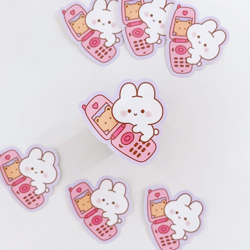 Y2K Flip Phone Sticker