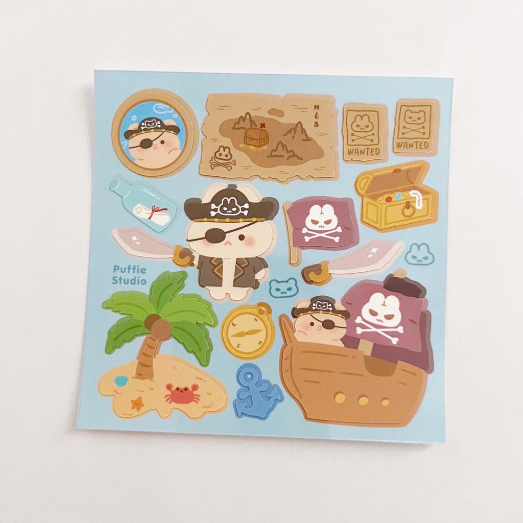 Jolly Roger Pirates Sticker Sheet