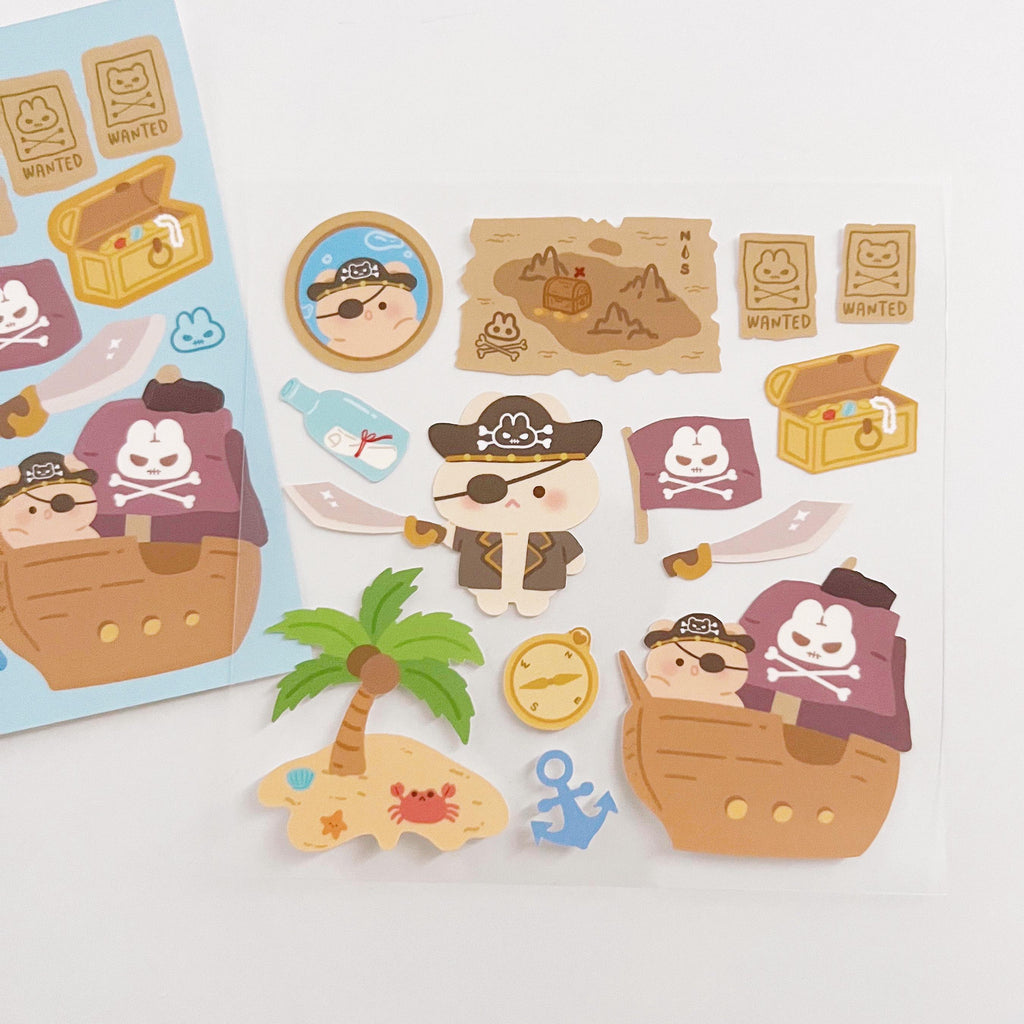 Jolly Roger Pirates Sticker Sheet
