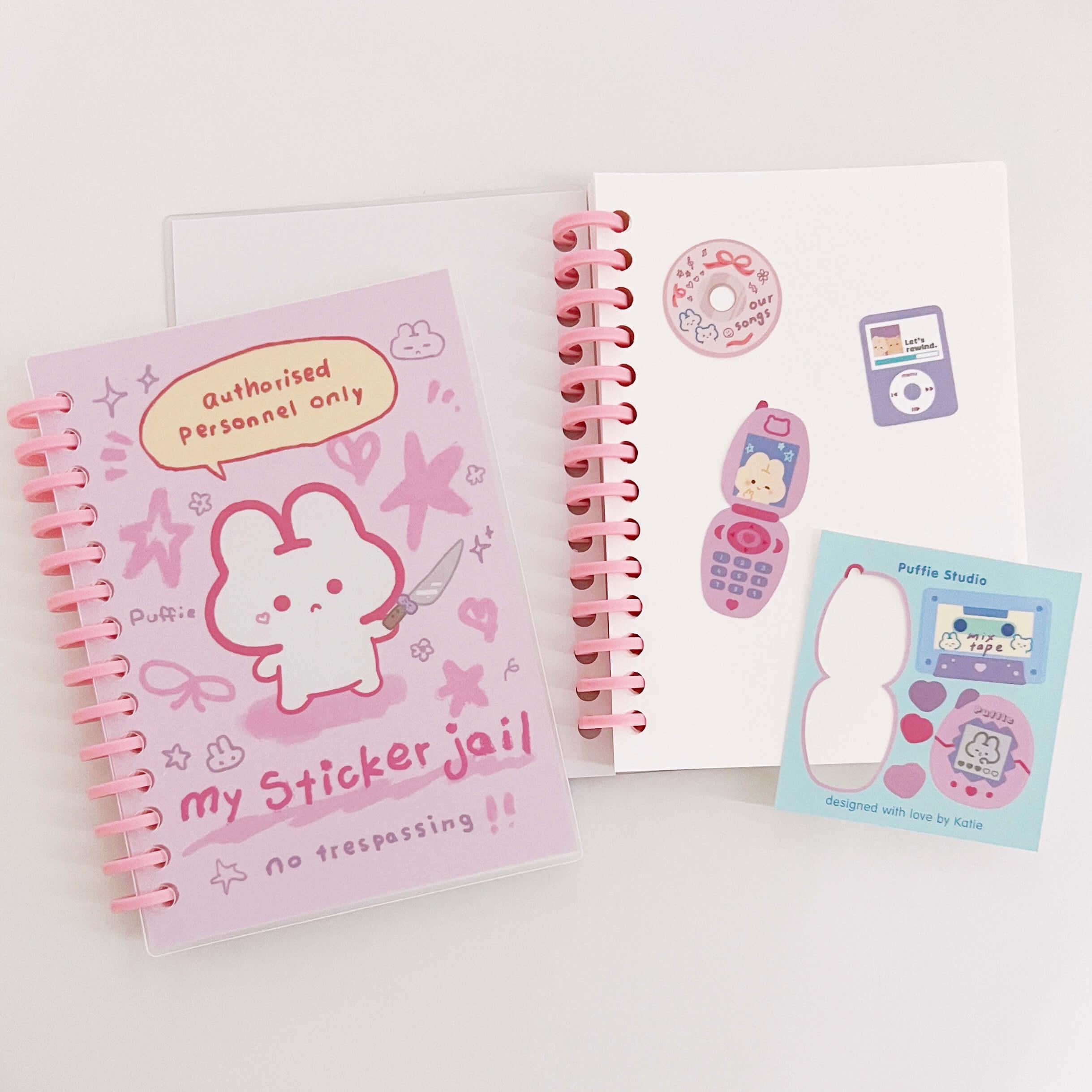 B-Grade! Sticker Jail Reusable Sticker Collection Book