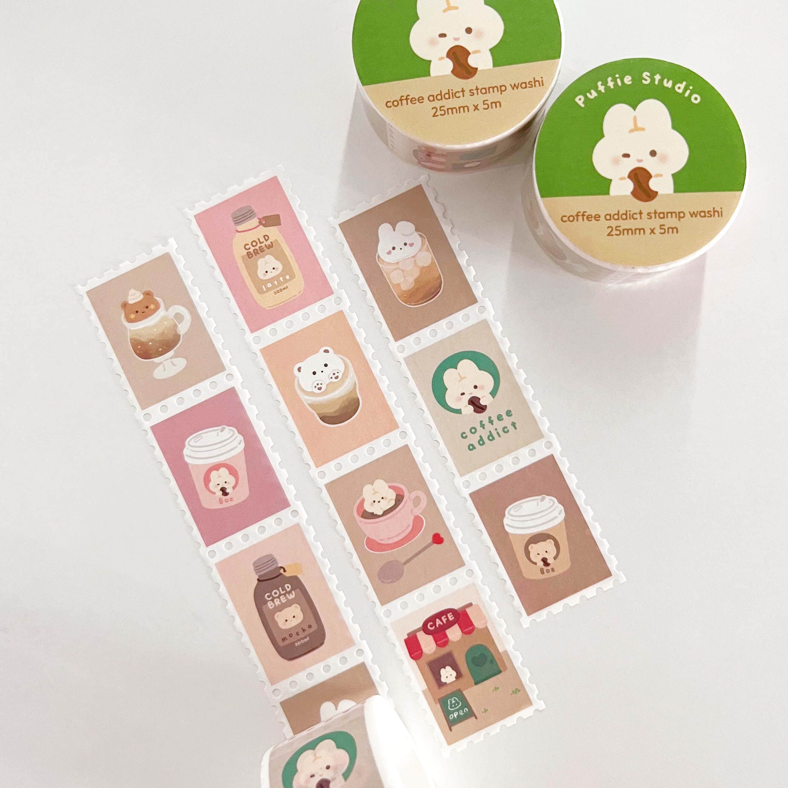 Coffee Lover Stamp Washi Tape