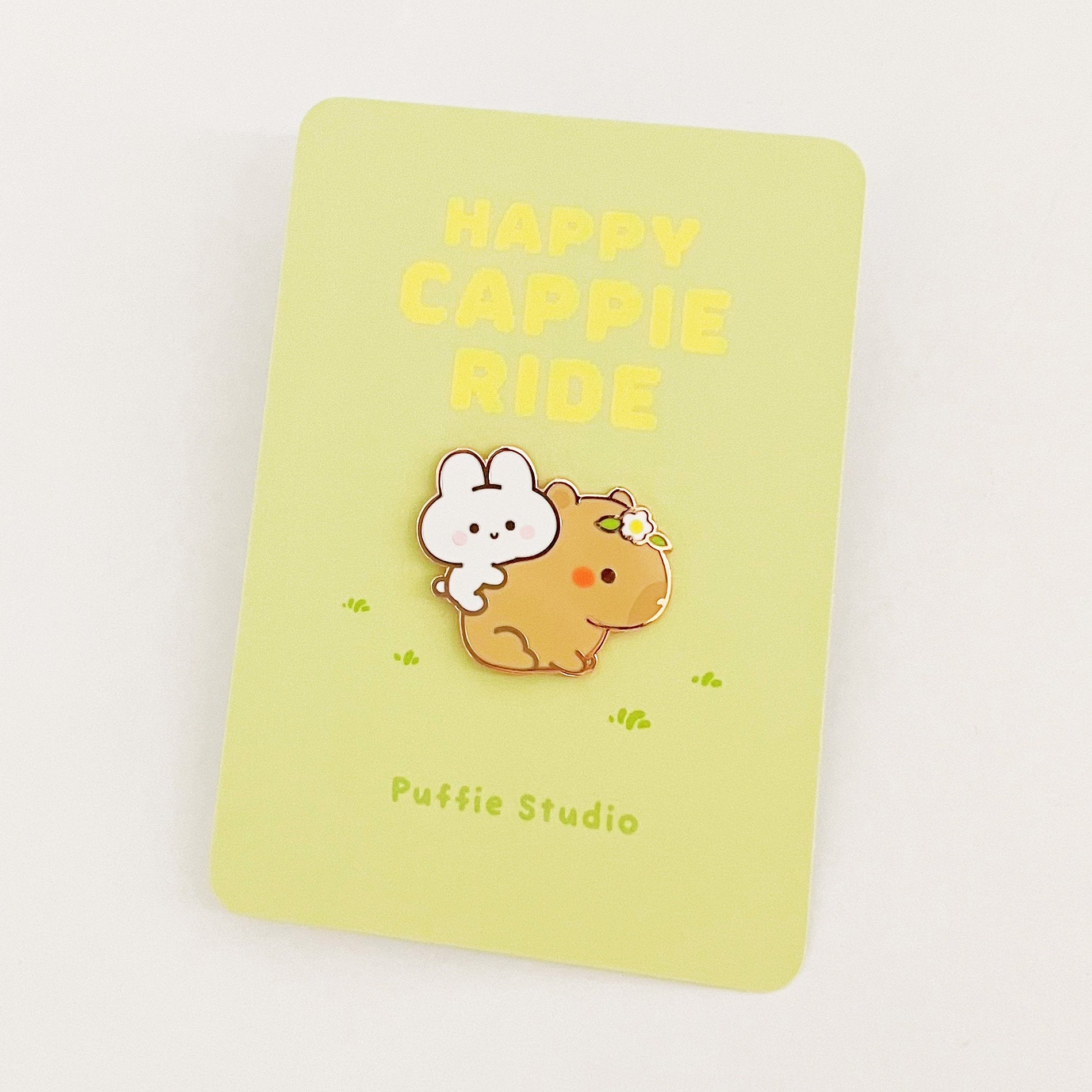 Puffie & Capybara Enamel Pin