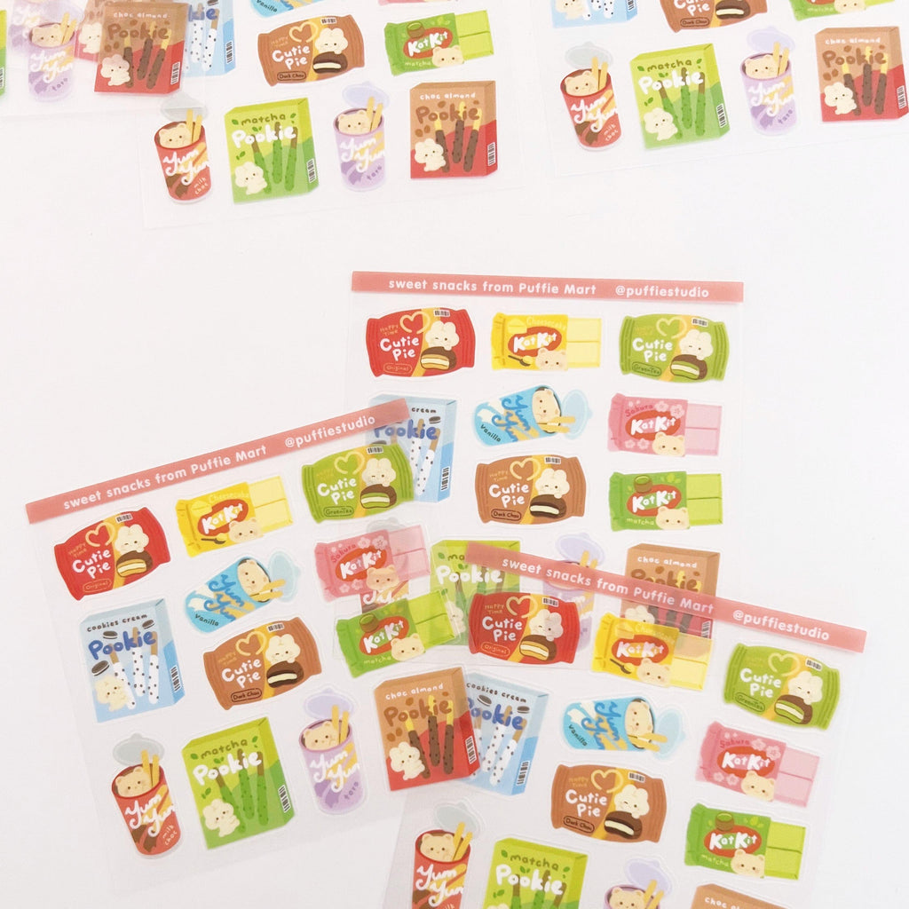 Tiny Snacks (2025 ver.) Clear Sticker Sheet