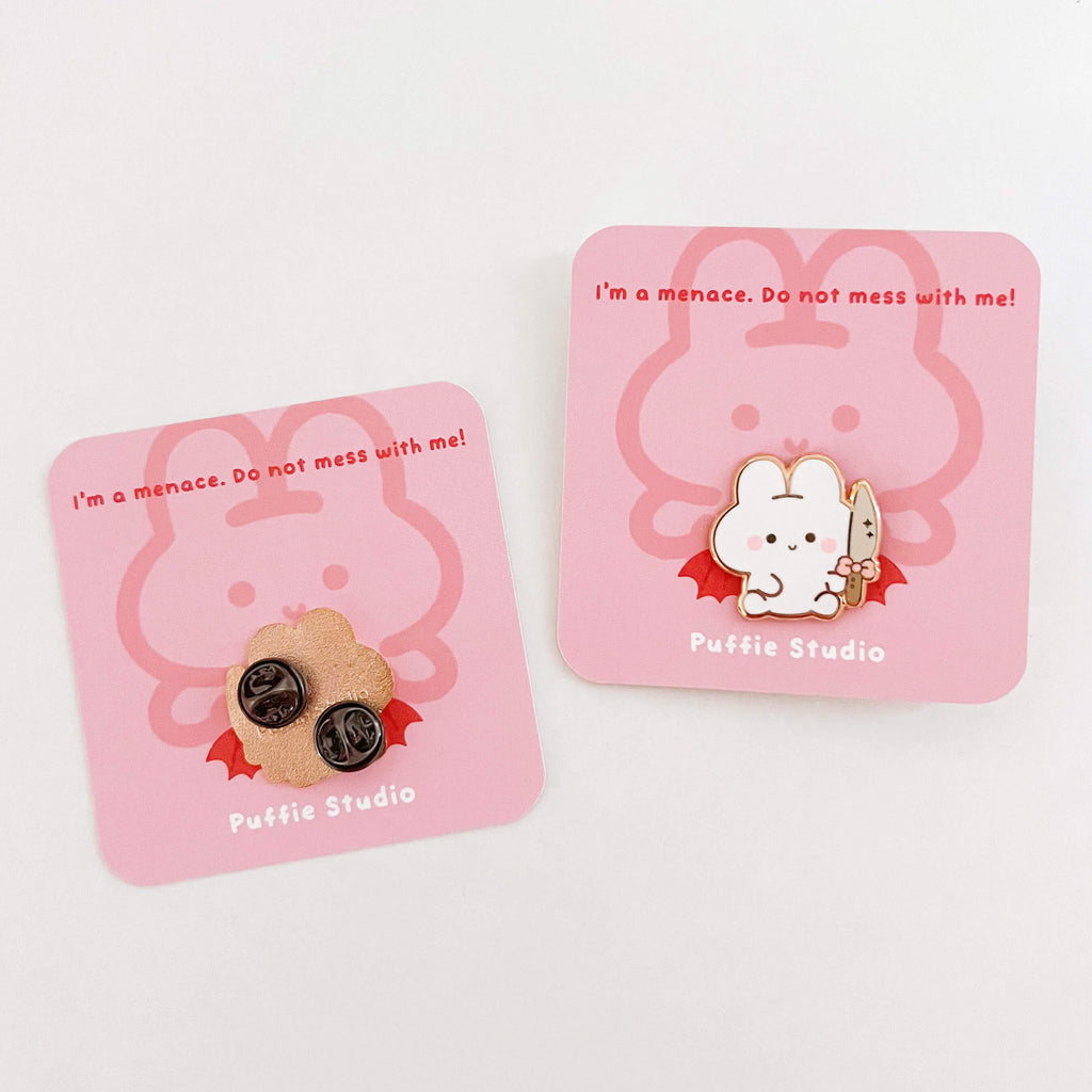 Puffie the Bunny Enamel Pin