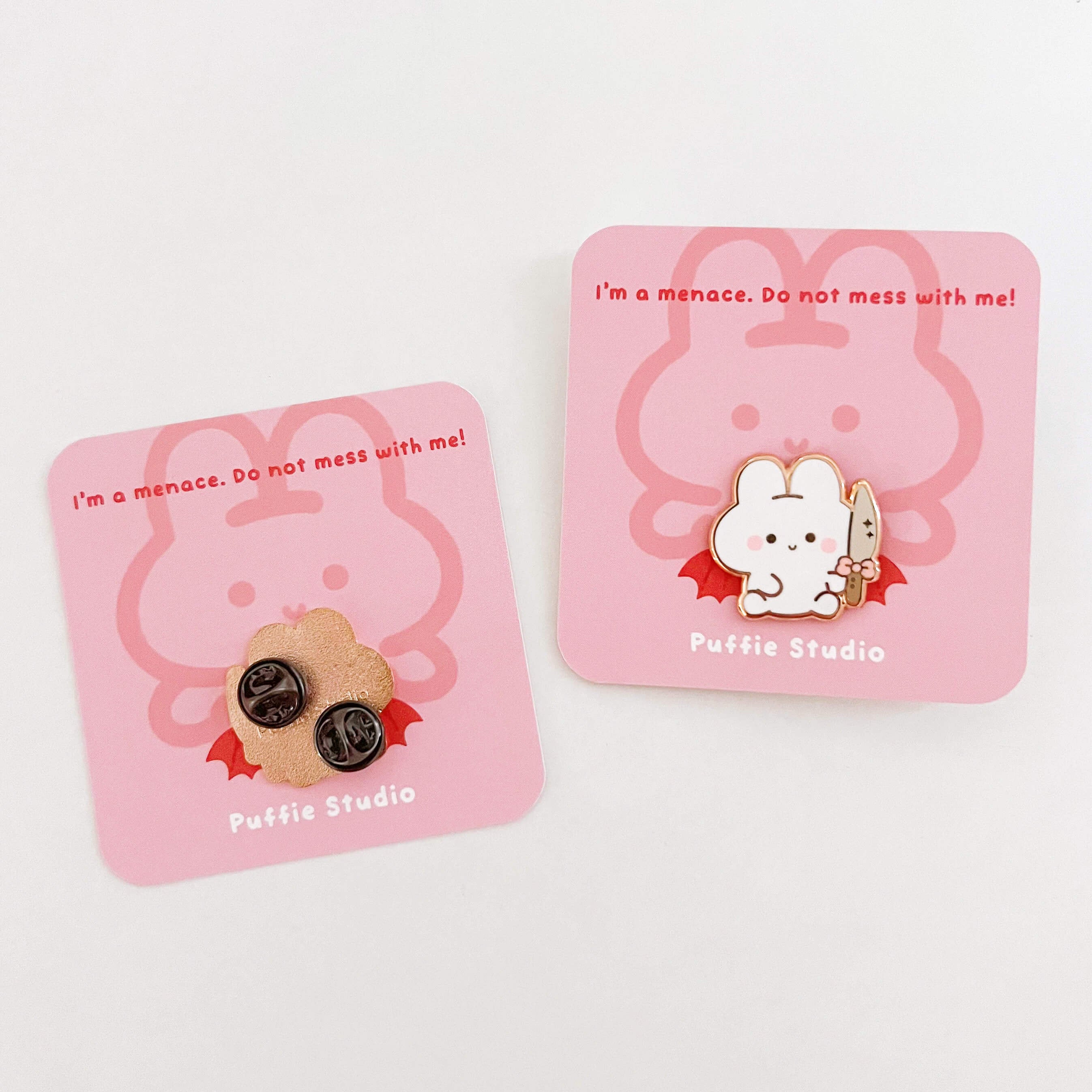 Puffie the Bunny Enamel Pin