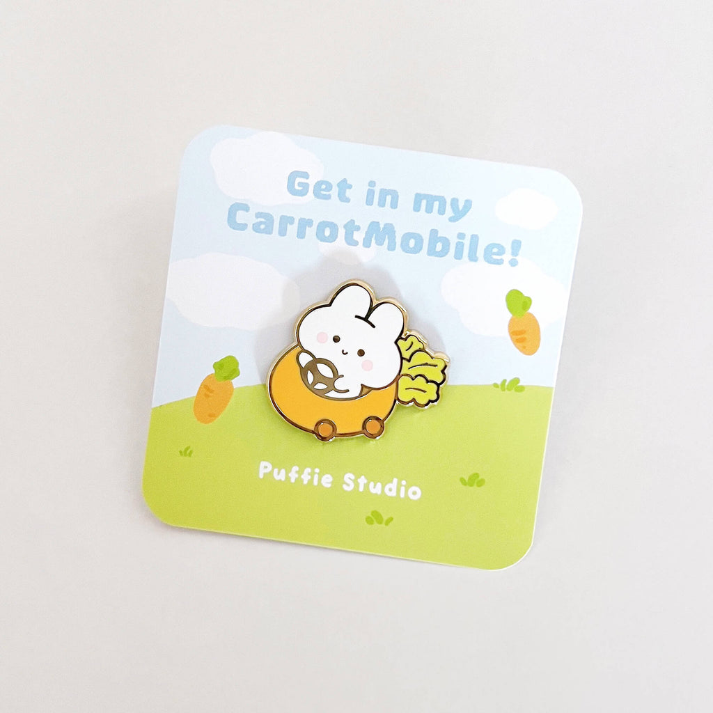 Puffie in Carrot Mobile Enamel Pin