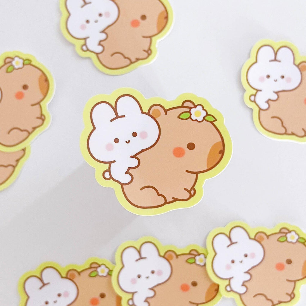 Puffie & Capybara Sticker