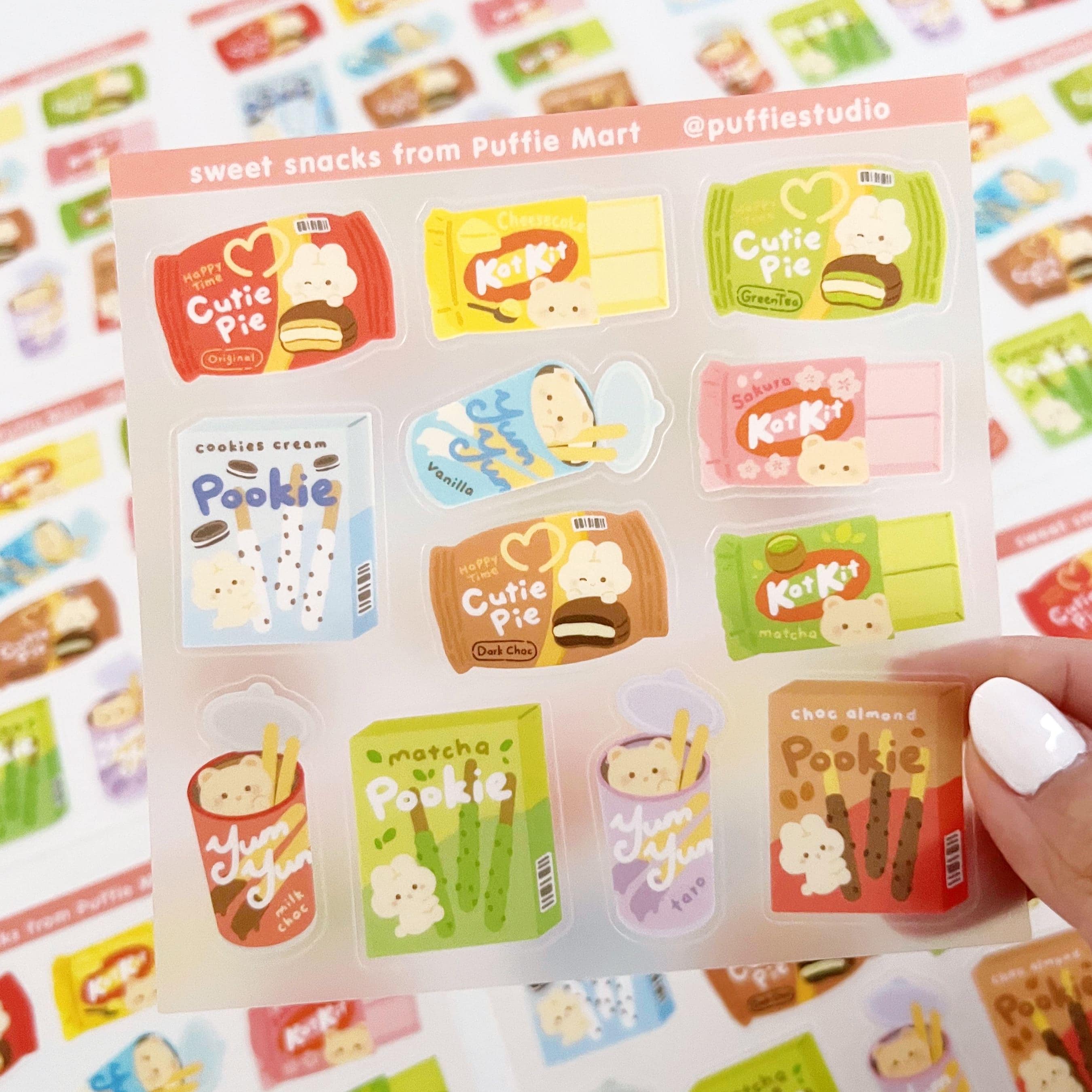 Tiny Snacks (2025 ver.) Clear Sticker Sheet