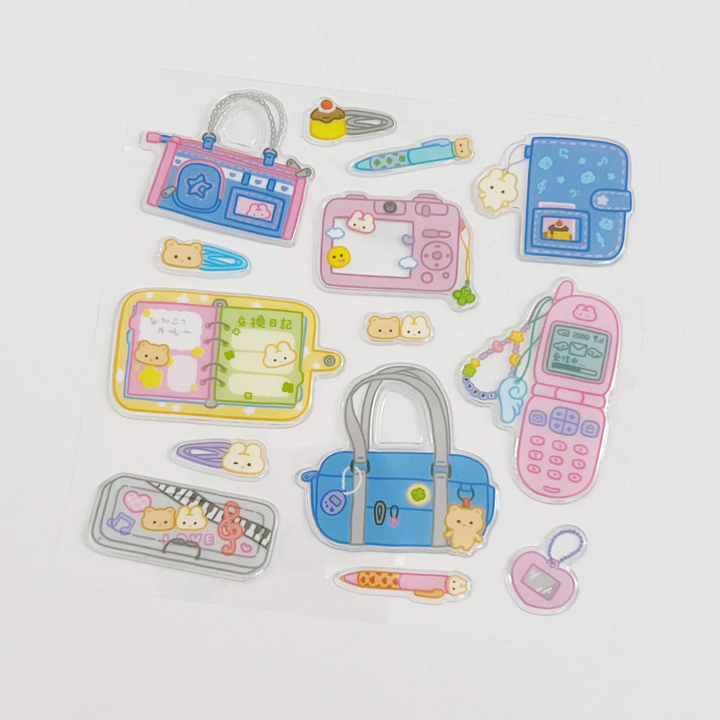 Heisei Retro School Club 3D Sticker Sheet