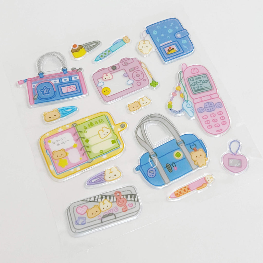 Heisei Retro School Club 3D Sticker Sheet