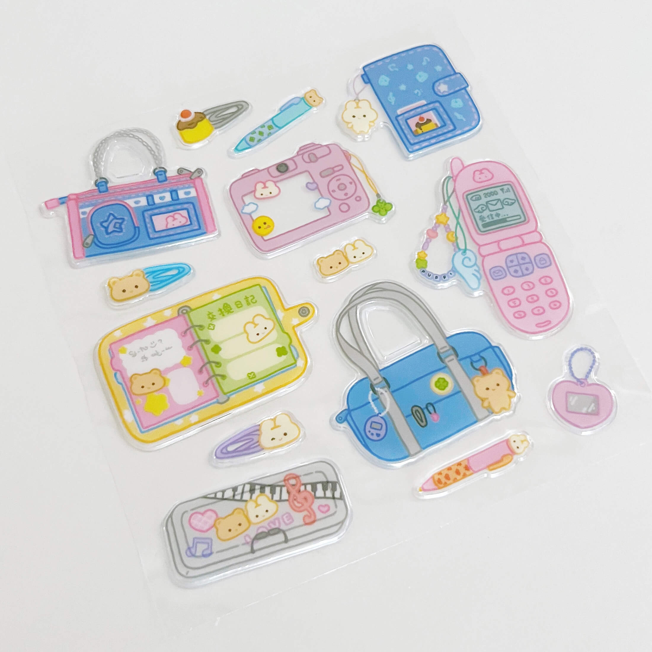 Heisei Retro School Club 3D Sticker Sheet