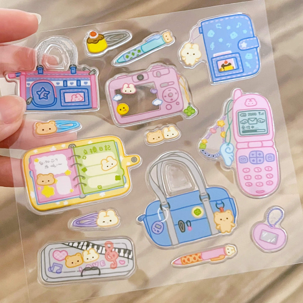Heisei Retro School Club 3D Sticker Sheet