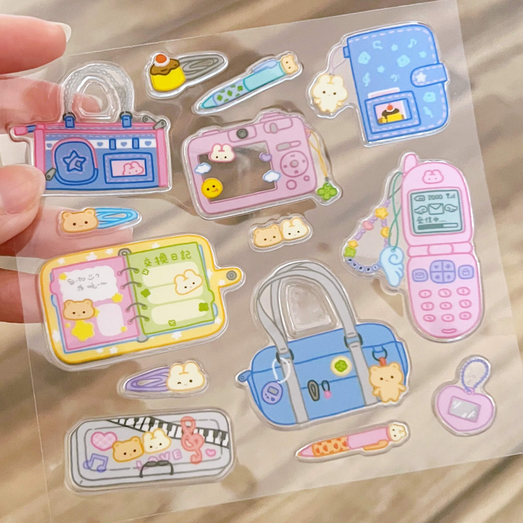 Heisei Retro School Club 3D Sticker Sheet