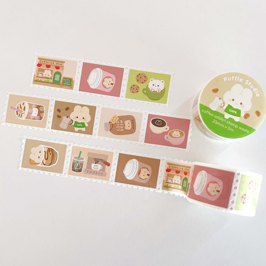 Coffee Lover Stamp Washi Tape