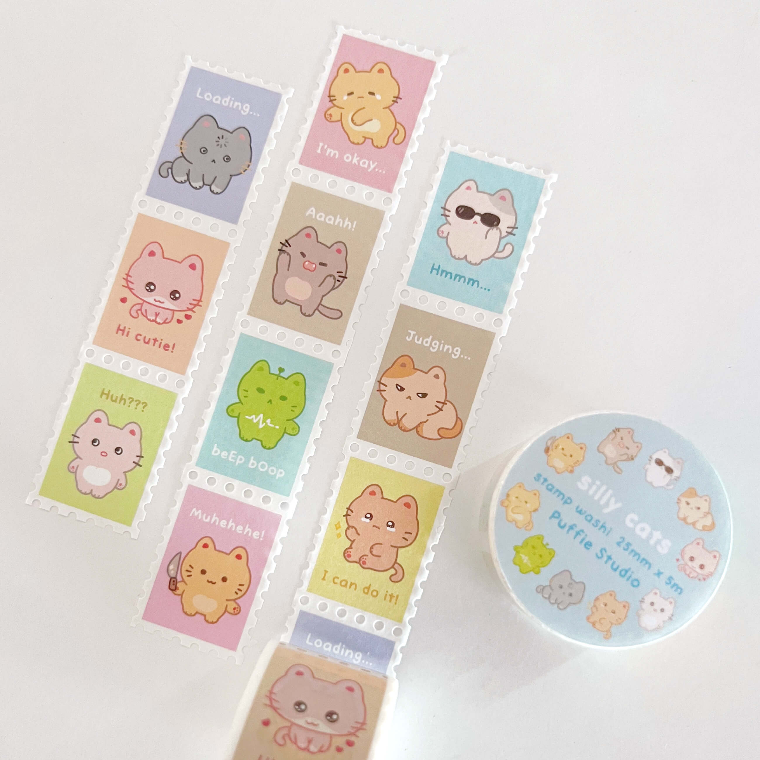 Silly Meows Stamp Washi Tape