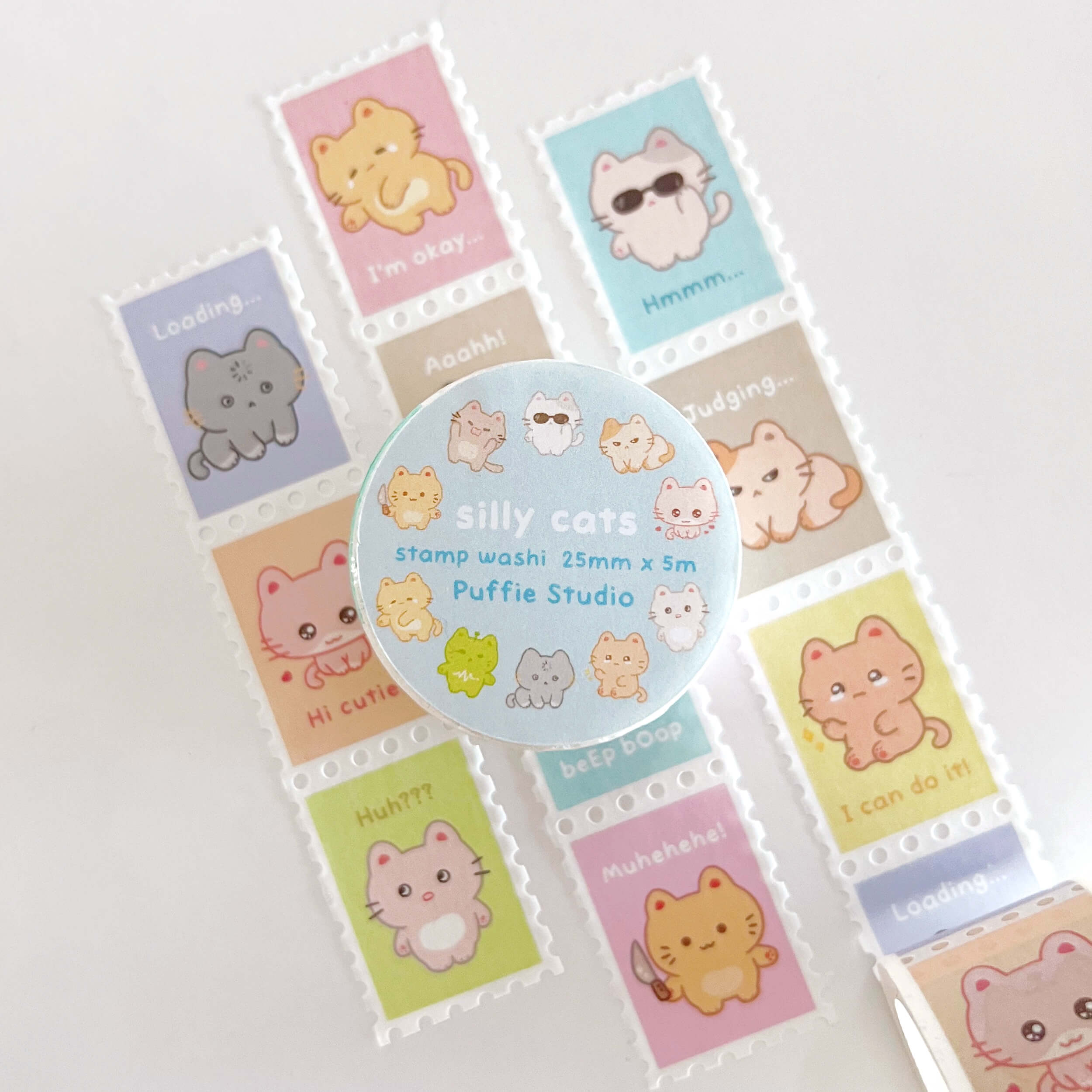 Silly Meows Stamp Washi Tape