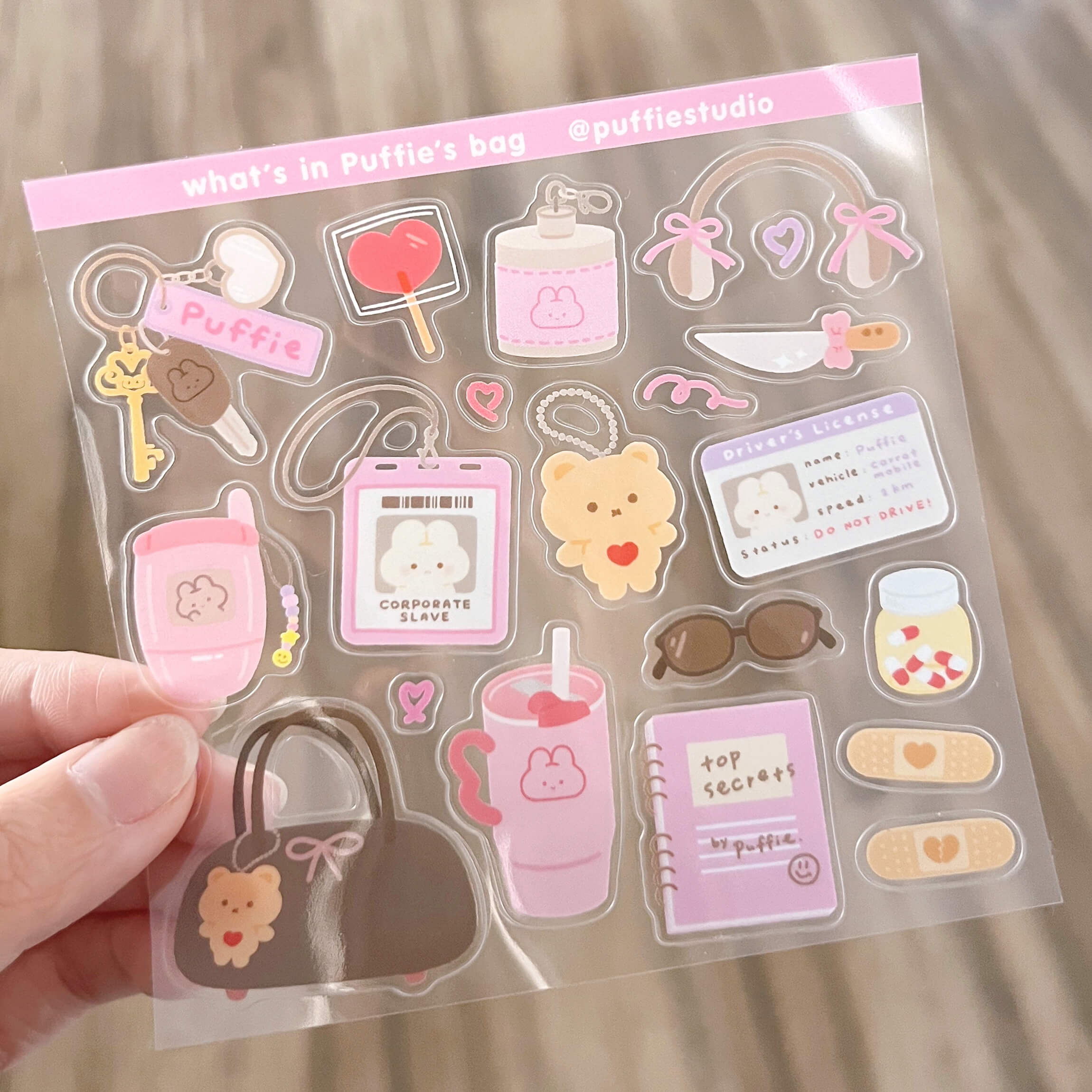 What's in My Bag Sticker Sheet