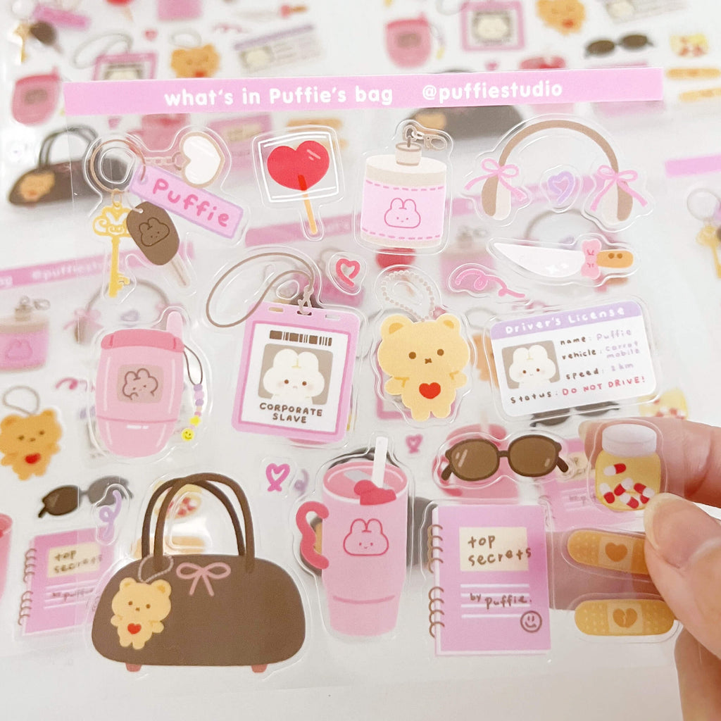 What's in My Bag Sticker Sheet