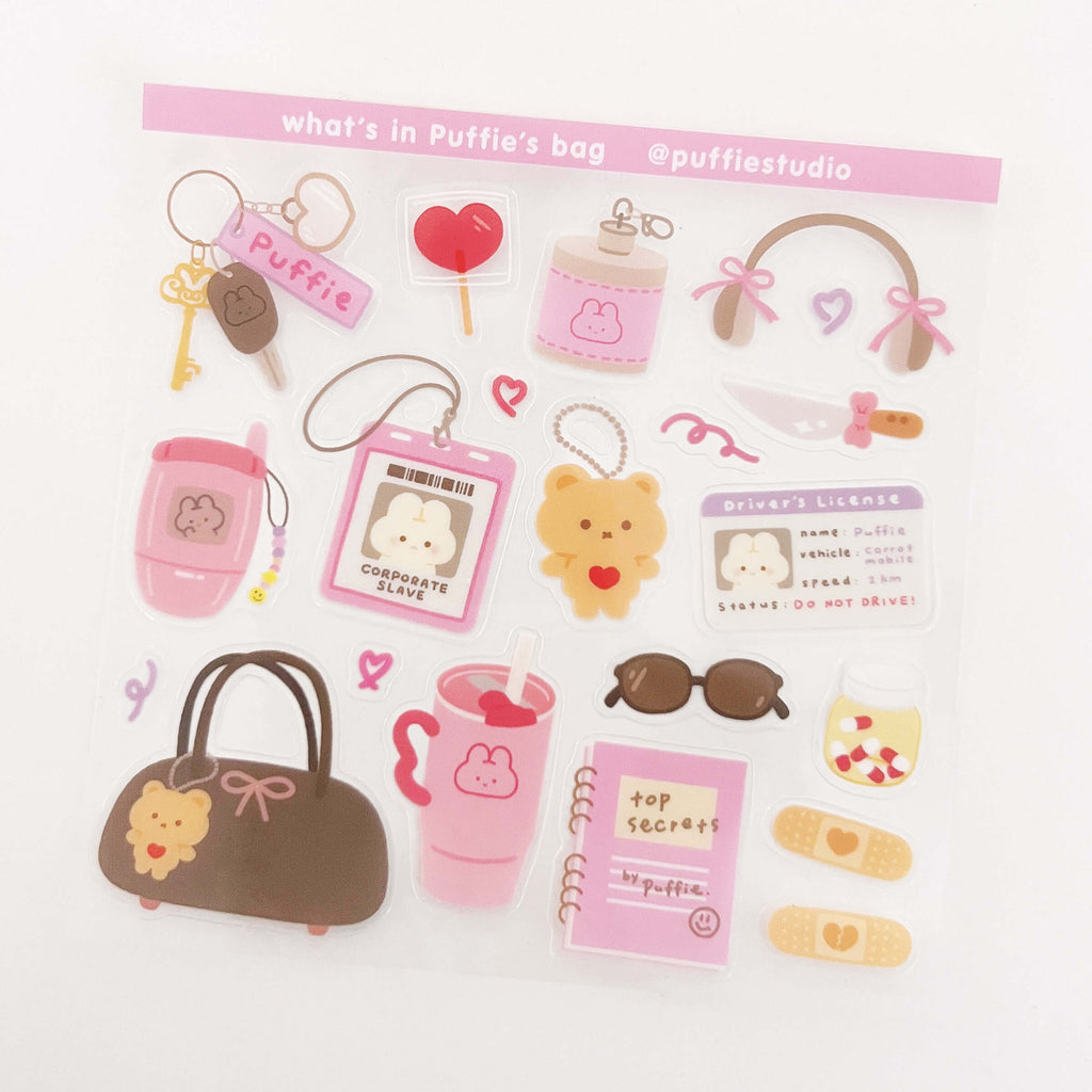 What's in My Bag Sticker Sheet