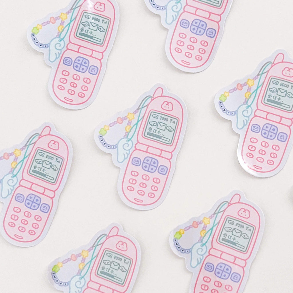 Angel Flip Phone Sticker