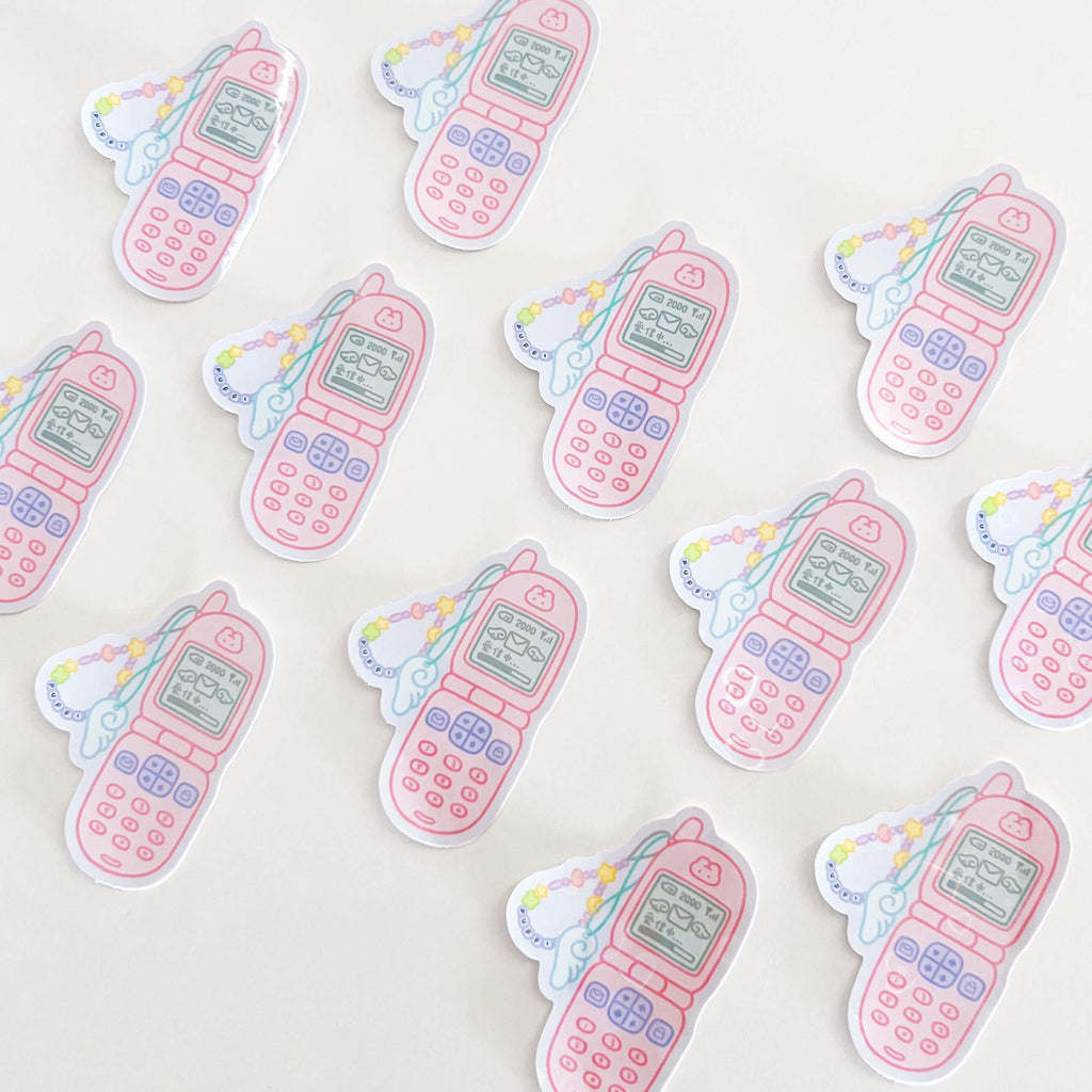 Angel Flip Phone Sticker