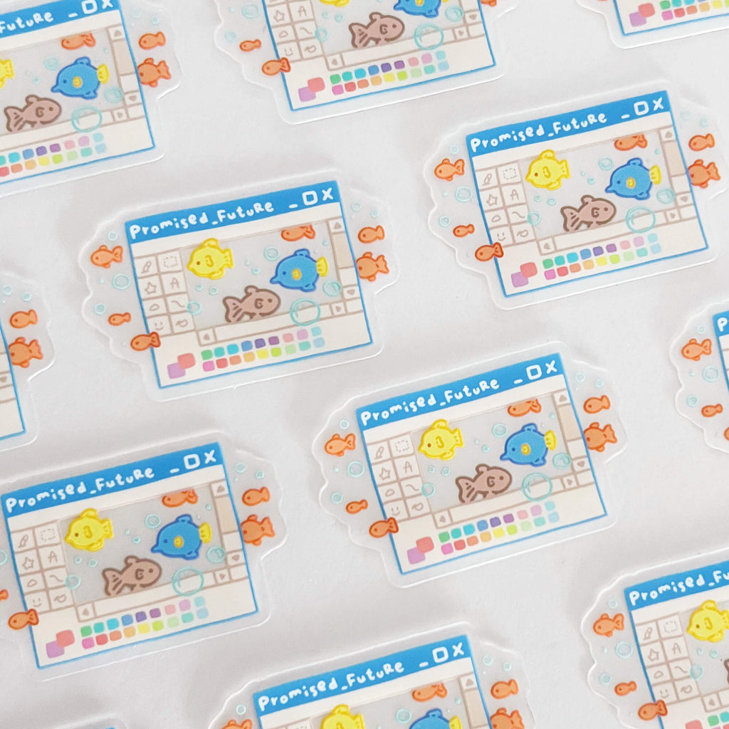 Aqua Desktop Paint Sticker