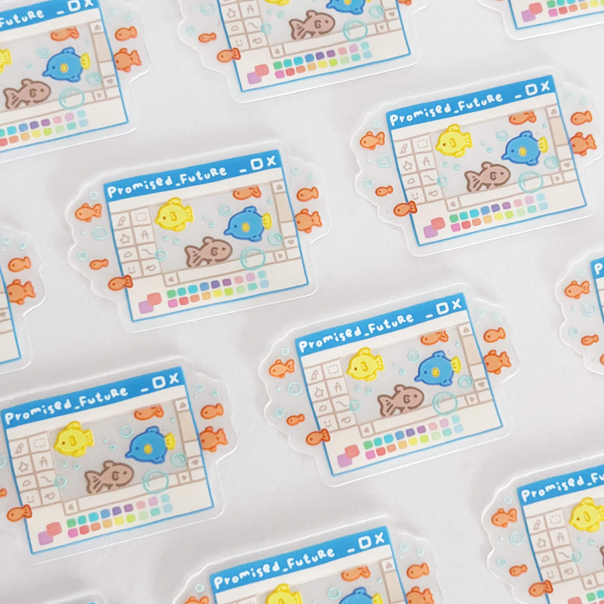 Aqua Desktop Paint Sticker