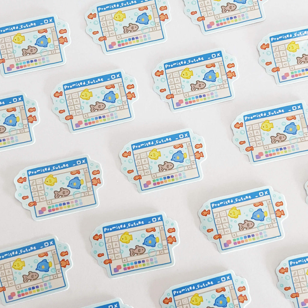 Aqua Desktop Paint Sticker