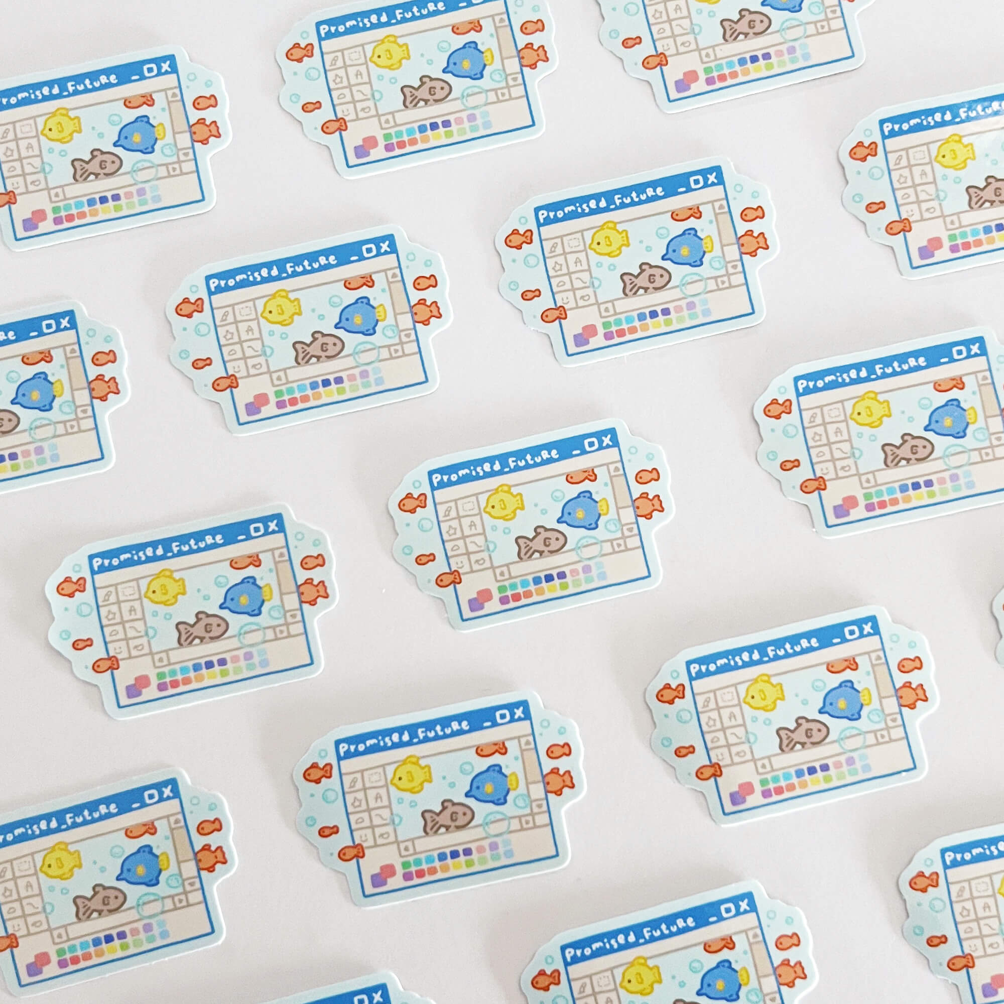 Aqua Desktop Paint Sticker