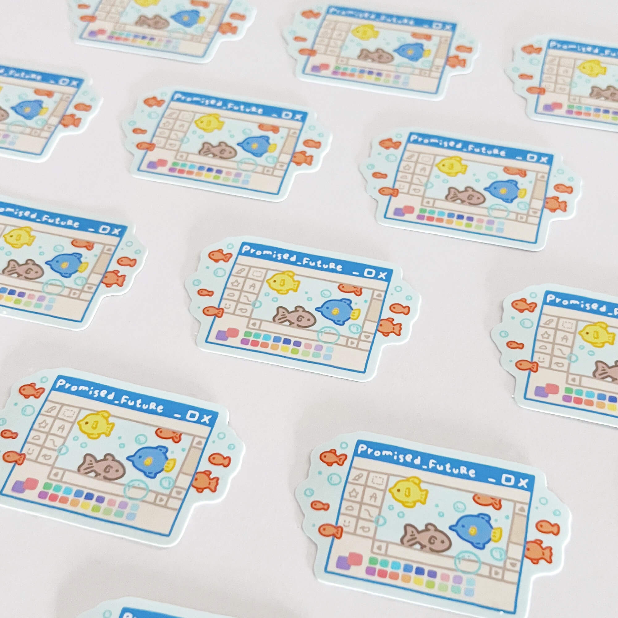 Aqua Desktop Paint Sticker