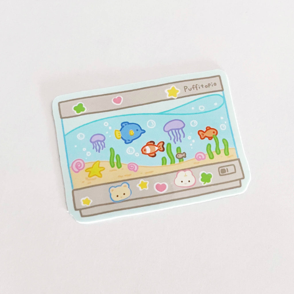 Puffitopia Fish Tank Sticker