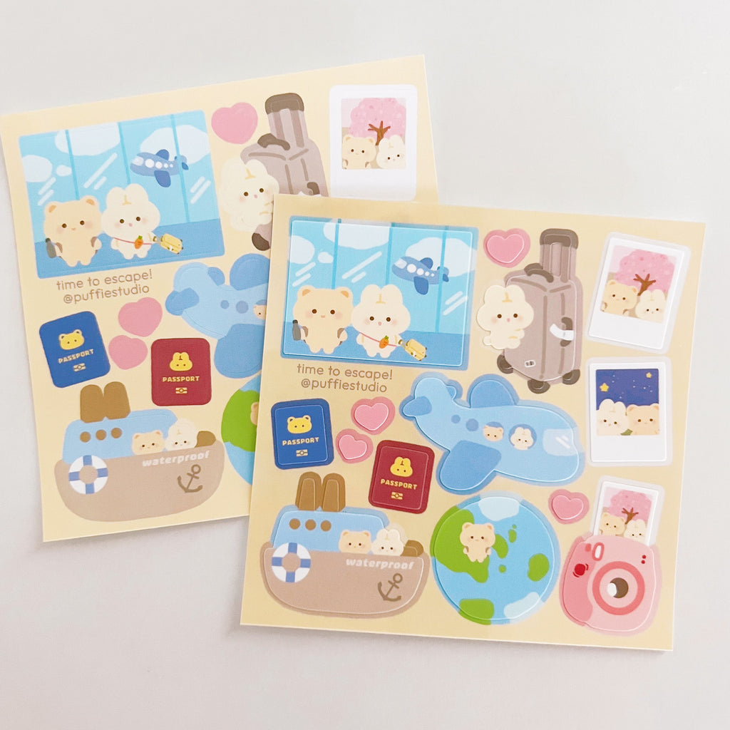 Puffie & Pepper Travel Sticker Sheet