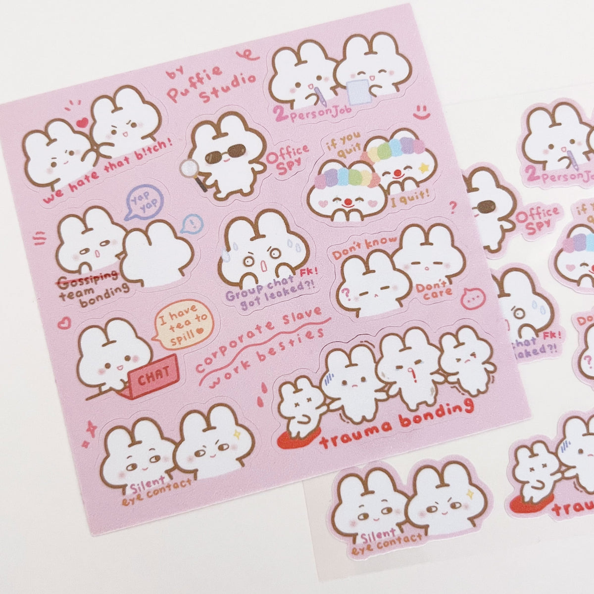 Corporate Slave [Work Besties] Sticker Sheet