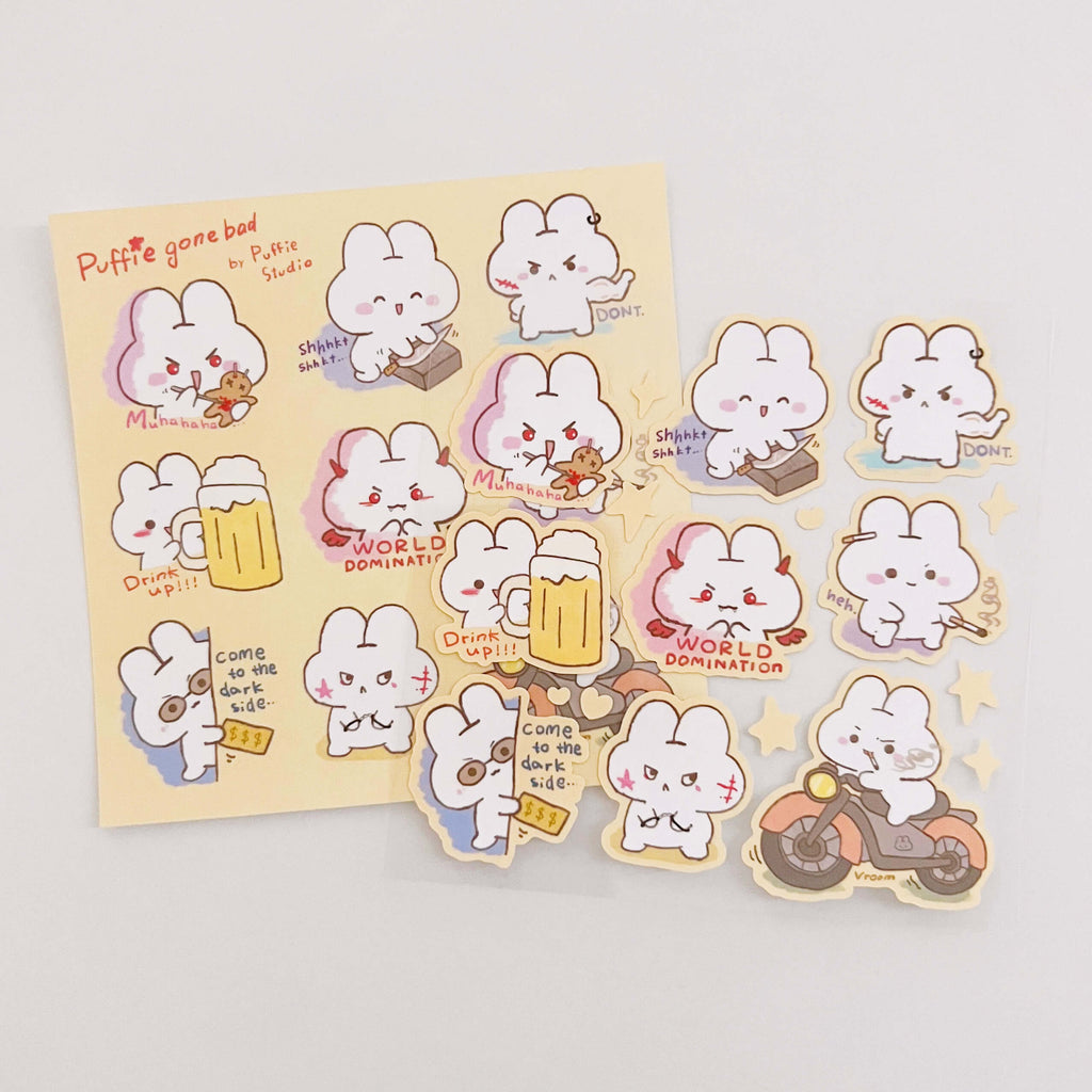 Puffie Gone Bad Sticker Sheet