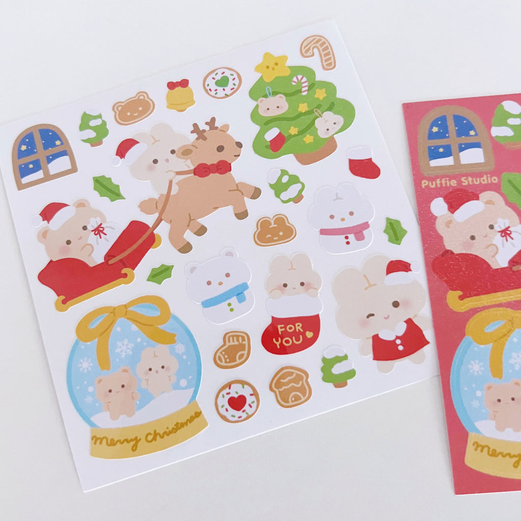 Christmas Holiday Season Sticker Sheet