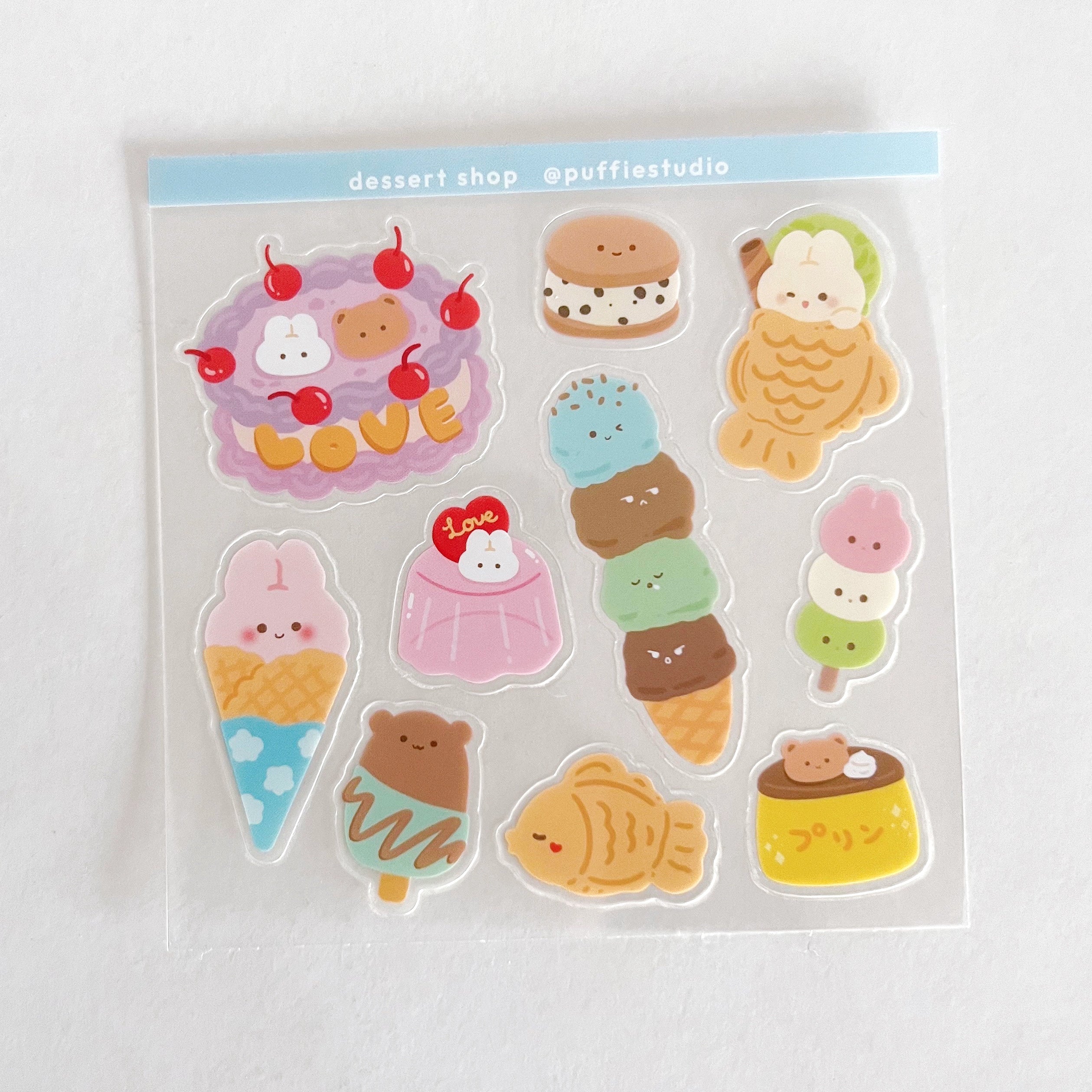 Dessert Shop Clear Sticker Sheet