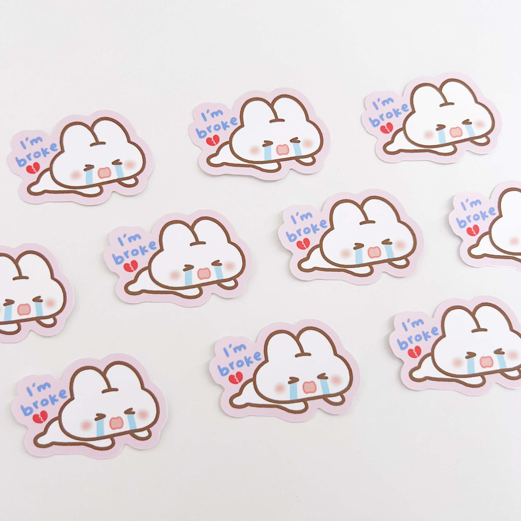 Broke Puffie Sticker