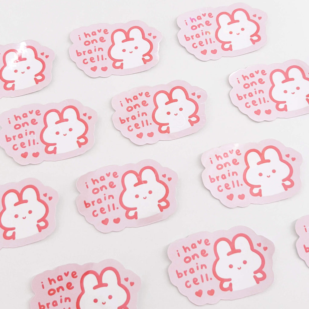 One Brain Cell Sticker (Pink)