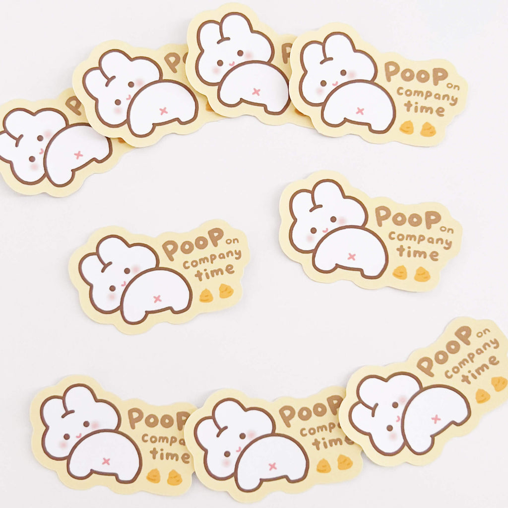 Poop on Company Time Sticker