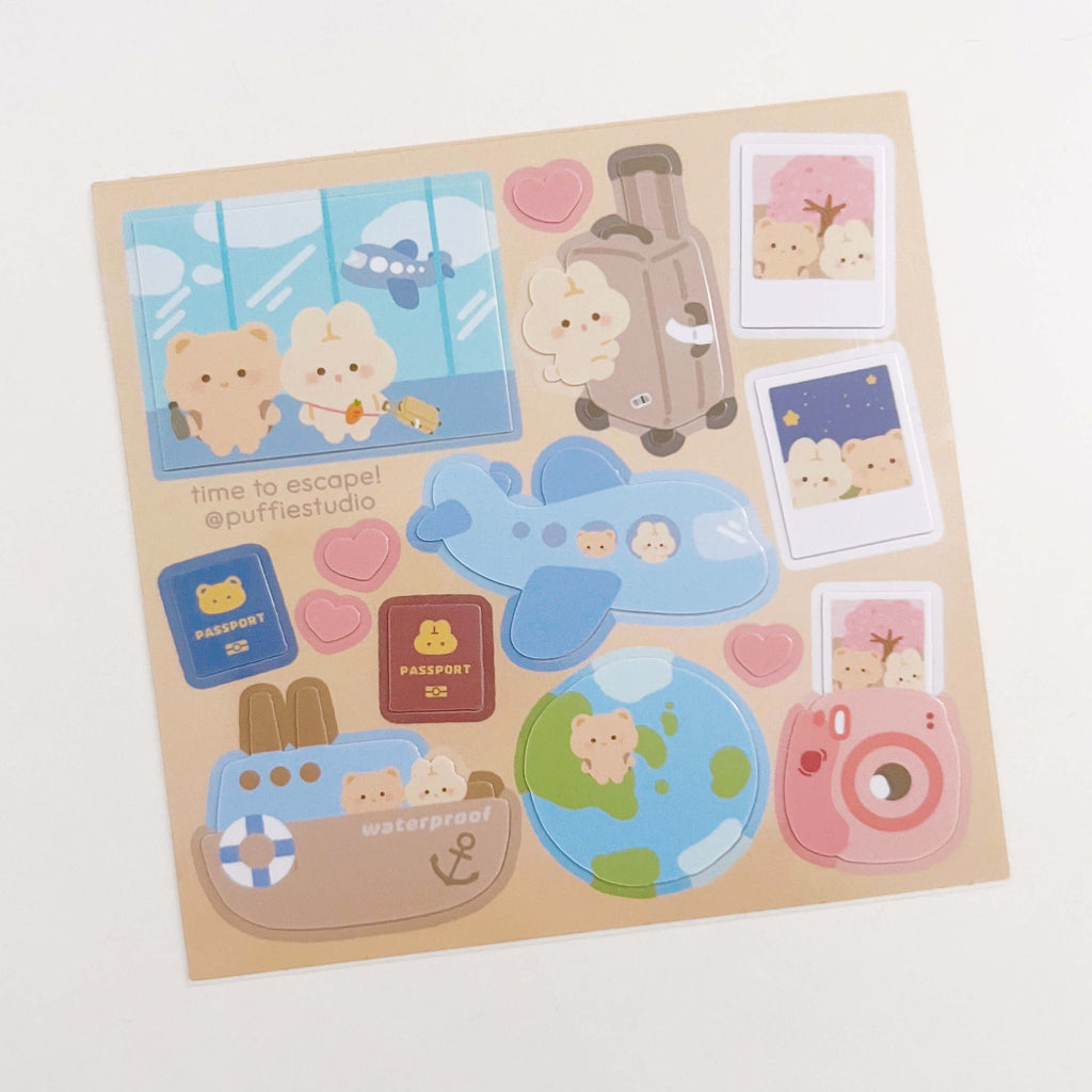 Puffie & Pepper Travel Sticker Sheet
