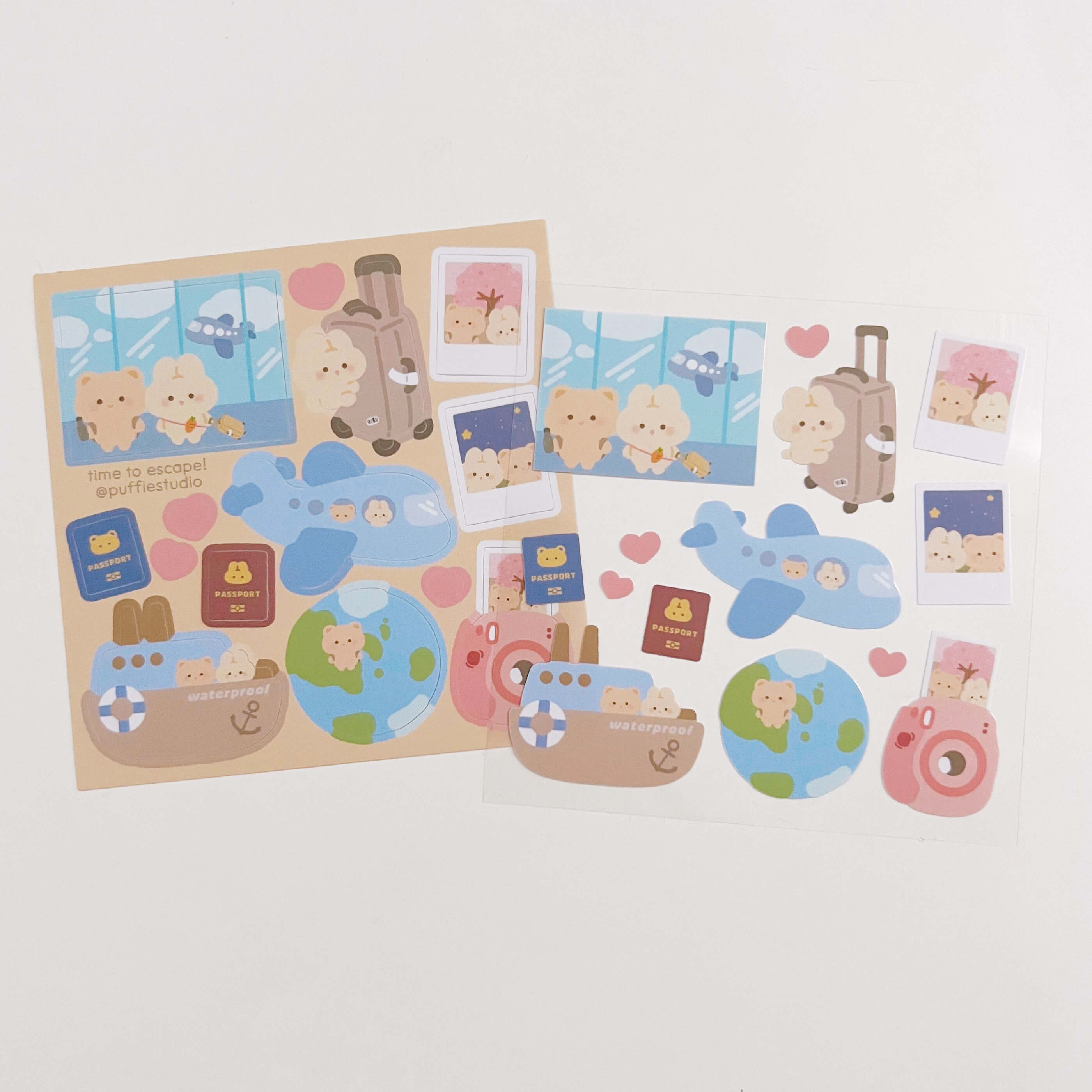 Puffie & Pepper Travel Sticker Sheet