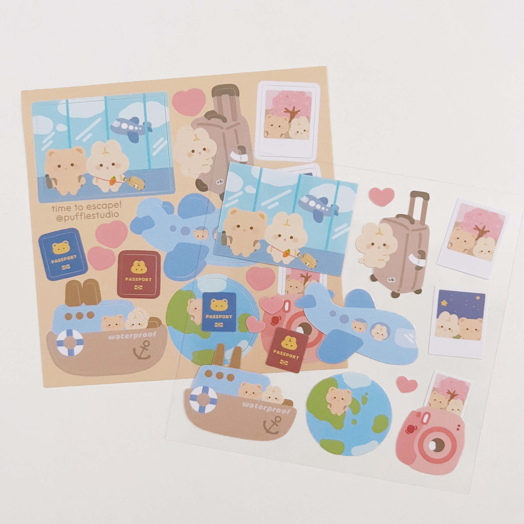 Puffie & Pepper Travel Sticker Sheet
