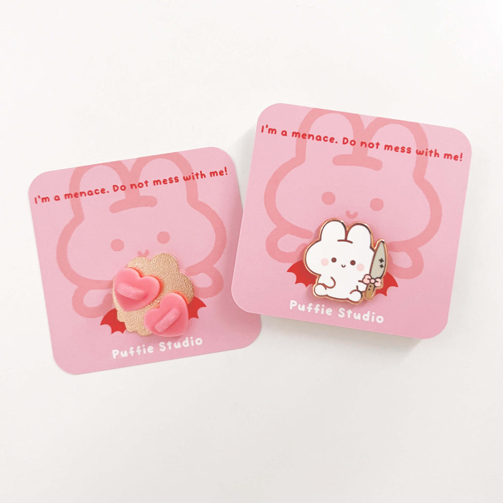 Puffie the Bunny Enamel Pin